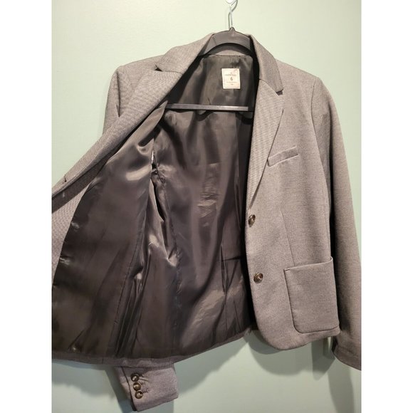 Gap Academy Blazer Heathered Gray Size 6 Pockets 2 Button - Picture 4 of 7